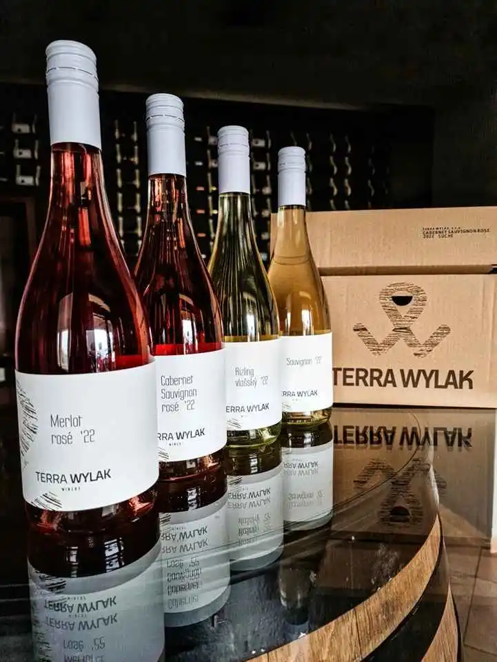 Ponuka vín Terra Wylak - Merlot rose, Rizling vlašský, Sauvignon a Cabernet Sauvignon rosé